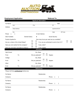 Employment Application Referred To
