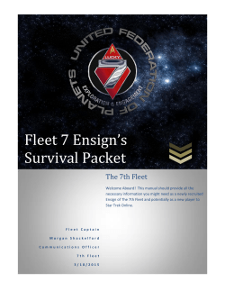 Fleet 7 Ensign`s Survival Packet