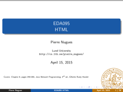 EDA095 HTML