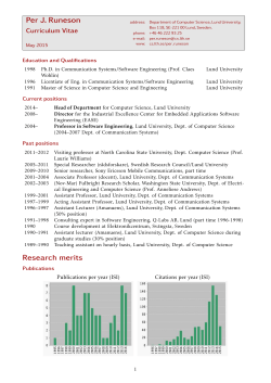 Per J. Runeson Research merits