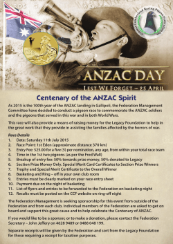As 2015 is the 100th year of the ANZAC landing in Gallipoli, the
