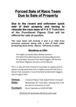 Forced Sale of Race Team