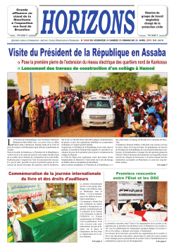 Visite du PrÃ©sident de la RÃ©publique en Assaba