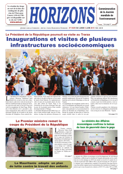 Inaugurations et visites de plusieurs infrastructures socioÃ©conomiques