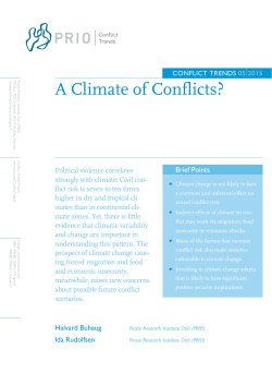 A Climate of Conflicts?