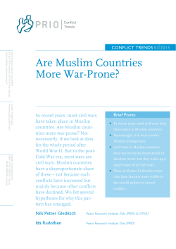 Are Muslim Countries More War-Prone?