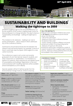 SUSTAINABILITY AND BUILDINGS- Walking the tightrope to