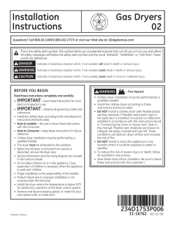 Installation Gas Dryers Instructions 02