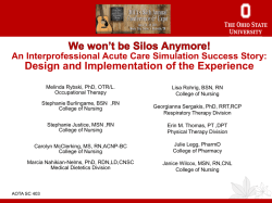 We won`t be Silos Anymore! An Interprofessional Acute Care