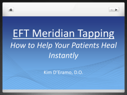 Self-Healing for Trauma Using EFT Meridian Tapping