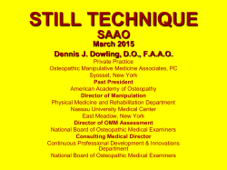 STILL TECHNIQUE - American Academy of Osteopathy