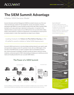 The SIEM Summit Advantage