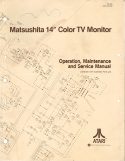Matsushita 14`` Color TV Monitor