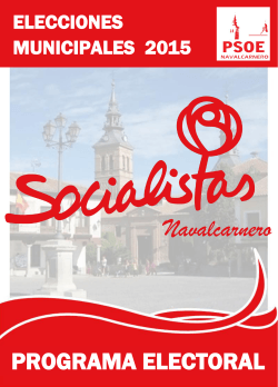 PSOE Elecciones Municipales 2015