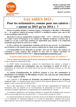 SALAIRES 2015 - cfdt