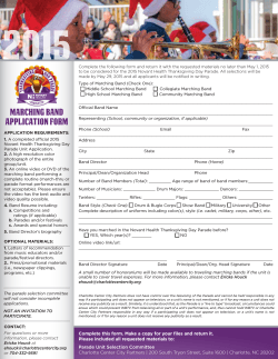 mArching band APPLICATION FORM - Charlotte Center City Partners