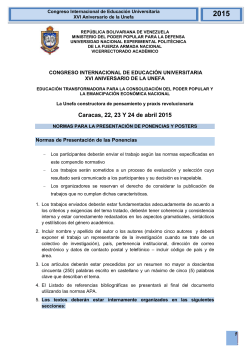 Normas presentaciÃ³n 2015 - congreso educacion unefa2015