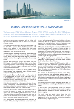 dubai`s difc registry of wills and probate