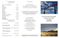 The Art & Science of Grasslands Saturday, May 30, 2015
