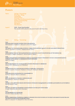 Posters - 3rd Congress of European ORL
