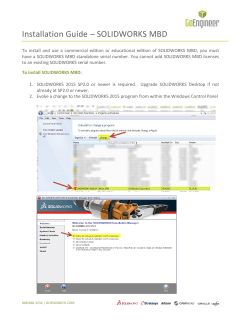 SOLIDWORKS MBD Installation Guide