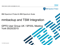 mmbackup + TSM Integration