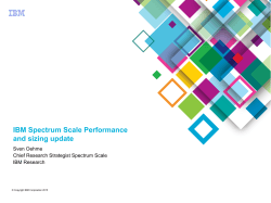 IBM Spectrum Scale Performance and sizing