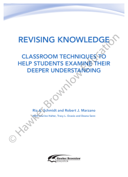 Revising Knowledge - Hawker Brownlow Education