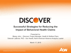 Successful Strategies for Reducing the Impact of Behavioral Health