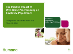 The Positive Impact of Well-Being Programming on Employee