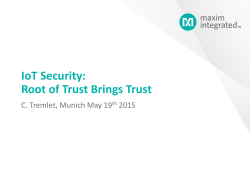 IoT Security: Root of Trust Brings Trust