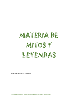 MATERIA DE MITOS Y LEYENDAS.