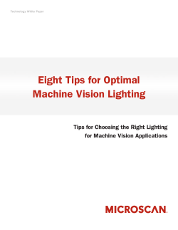 Eight Tips for Optimal Machine Vision Lighting
