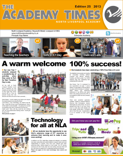 North Liverpool Academy 2013 Ed 25 Page 1