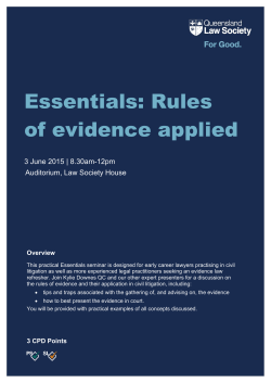 Essentials: Rules of evidence applied
