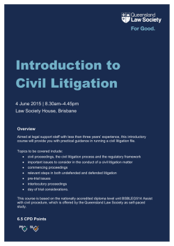 Introduction to Civil Litigation