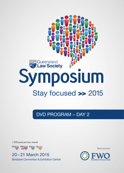 QLS Symposium 2015 - Queensland Law Society