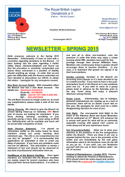Newsletter-Spring 2015