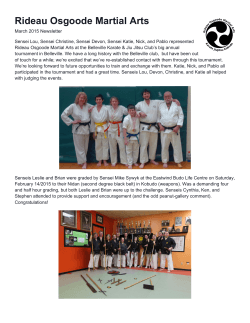 March 2015 - Rideau Osgoode Karate Club