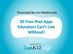 20 Free iPad Apps Educators Can`t Live Without!