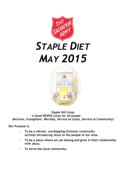 MAY 2015 - The Salvation Army Staple Hill Citadel