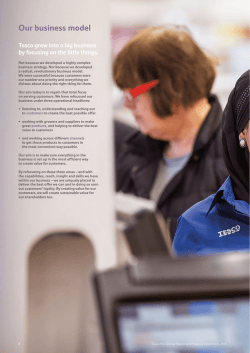 Tesco PLC Annual Report and Accounts 2015 &acirc; Our business model