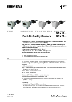 1962 Duct Air Quality Sensors QPM11â¦ QPM21â¦