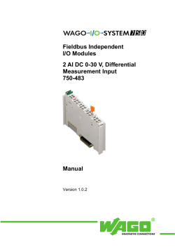 Fieldbus Independent I/O Modules 2 AI DC 0-30 V