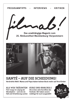 Ausgabe als PDF - filmab! â Magazin zum filmkunstfest Mecklenburg
