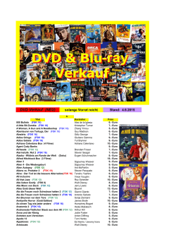 DVD Verkaufsliste - Filmdose Berlin