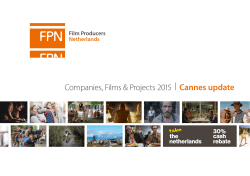 Companies, Films & Projects 2015 | Cannes update