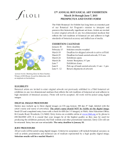 17th ANNUAL BOTANICAL ART EXHIBITION March 24