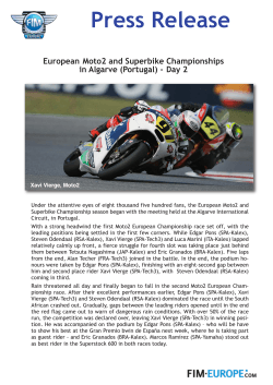 Press Release #80 2015 - European Moto2 and