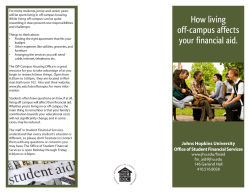 How living off-campus affects your financial aid.